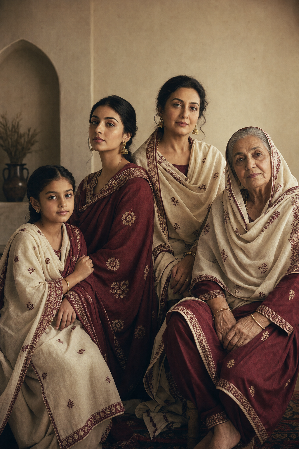 Four generations of Punjabi women